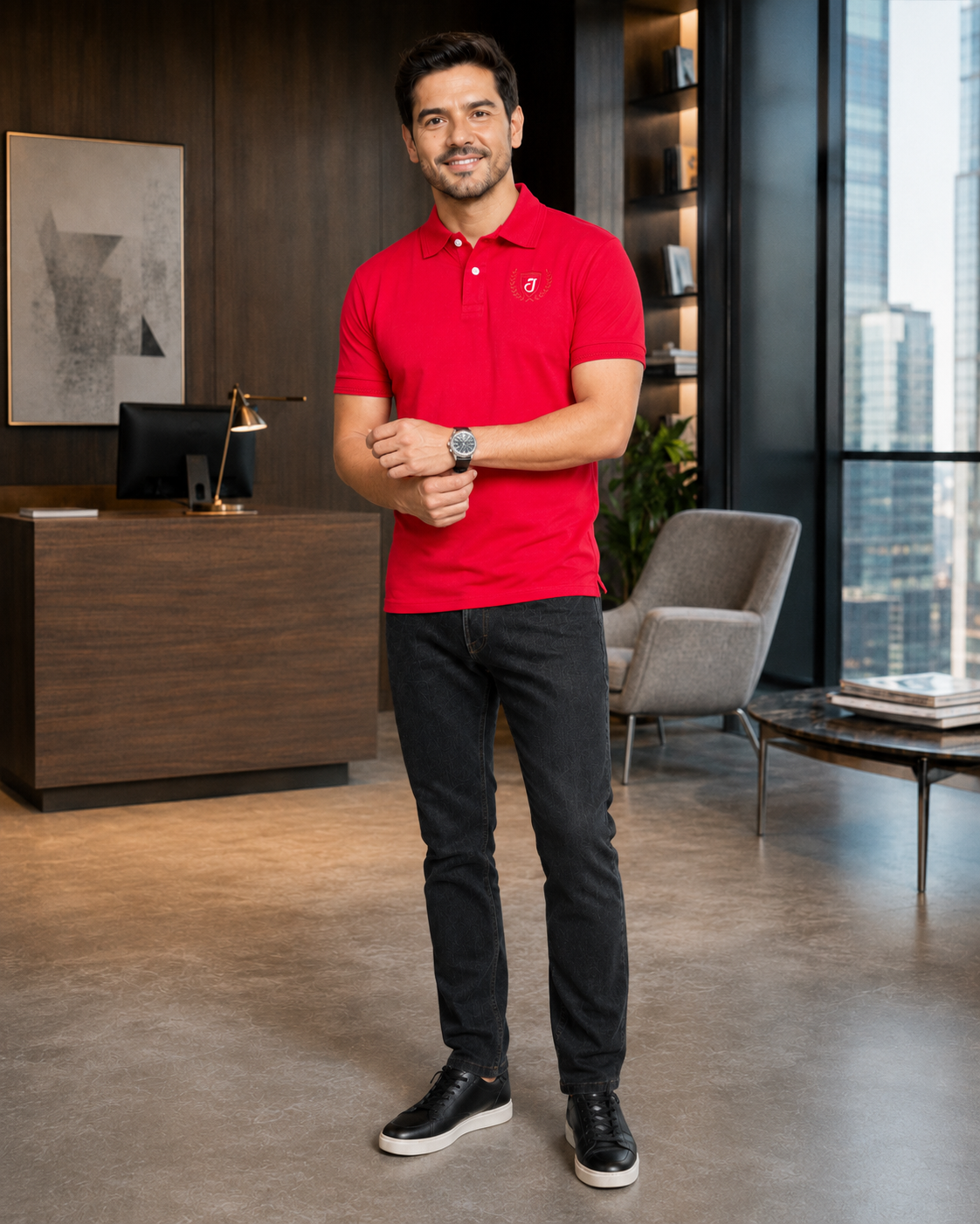 Polo Hilore color rojo